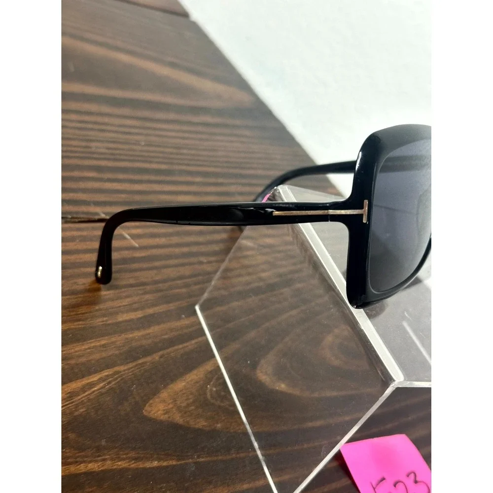 Tom Ford Lorelai TF1156 ECO 01A Womens Polished Black Sunglasses Square Full Rim